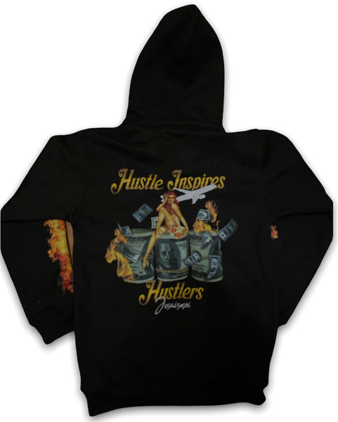 Hustlers Inspire Hustlers Full Zip-Up Hoodies